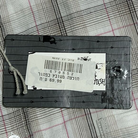 SCOTCH Plaid Shirt SPADE Graphics Men's XL Beige Casual Button Up NWT - Picture 11 of 17